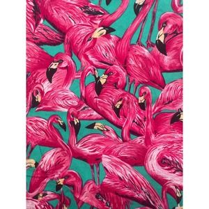 C S Shamash Vintage Flamingo Cotton Fabric 28” x 42”